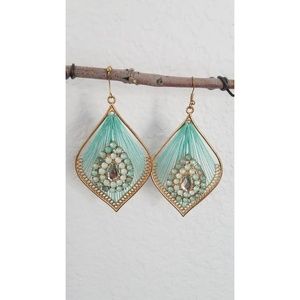 Woven bling earrings